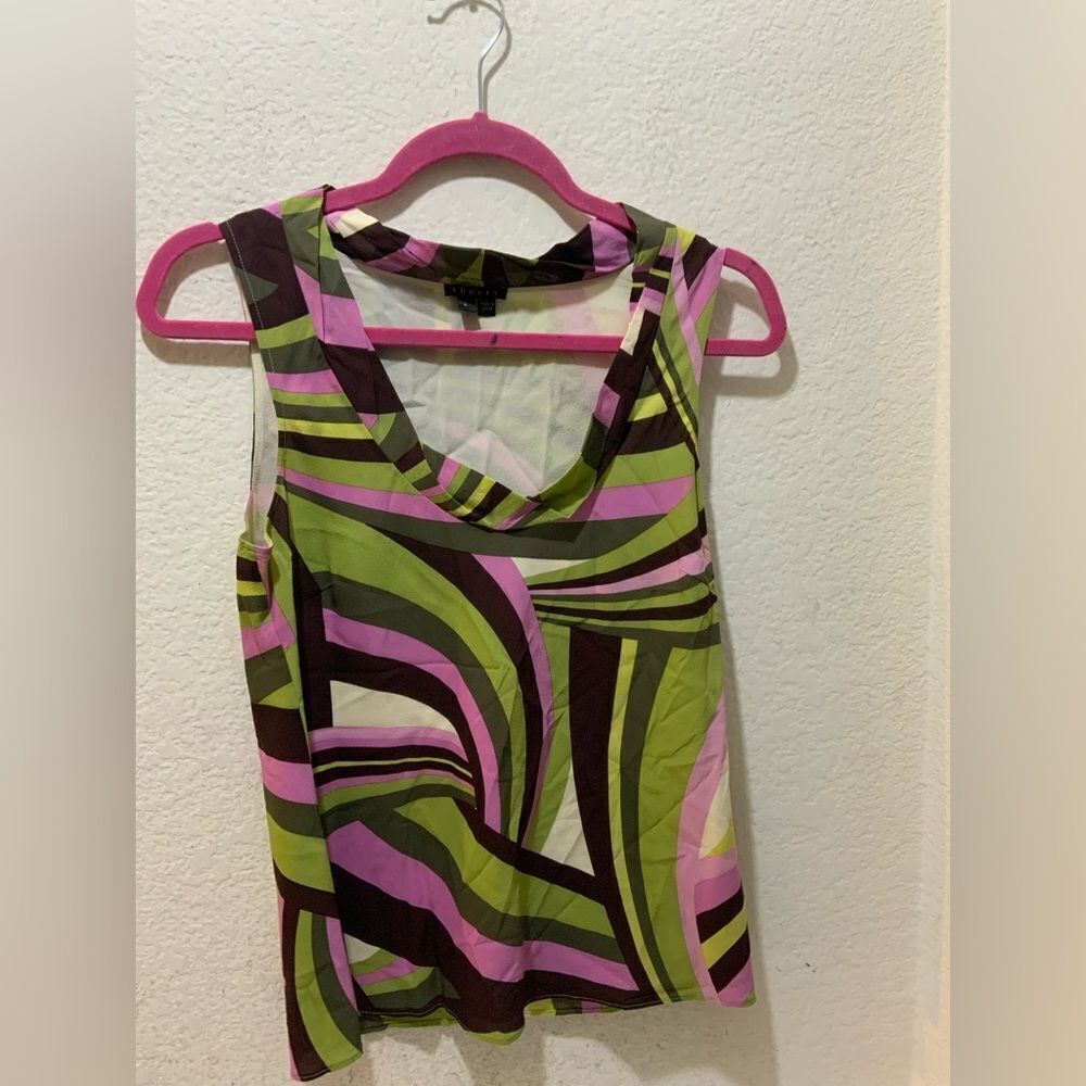 Theory Silk Blend  Sleeveless Blouse
